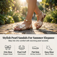 🦋Summer Hot Sale 40% OFF!!⚡50K+ SOLD!🎀Stylish Pearl Ankle Strap Sandals