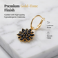 🖤 Black Bloom Elegant🌹 Black Flower Dangle Earrings