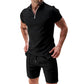 ⚡  Zip-Neck Shirt & Shorts Set – Breathable, Lightweight & Effortlessly Stylish ☀️🌬️🔥