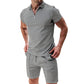 ⚡  Zip-Neck Shirt & Shorts Set – Breathable, Lightweight & Effortlessly Stylish ☀️🌬️🔥