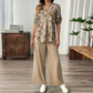 💐2026 New Style✨Women's 2-Piece Floral Blouse & Wide-Leg Pants Set