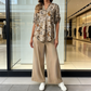 💐2026 New Style✨Women's 2-Piece Floral Blouse & Wide-Leg Pants Set