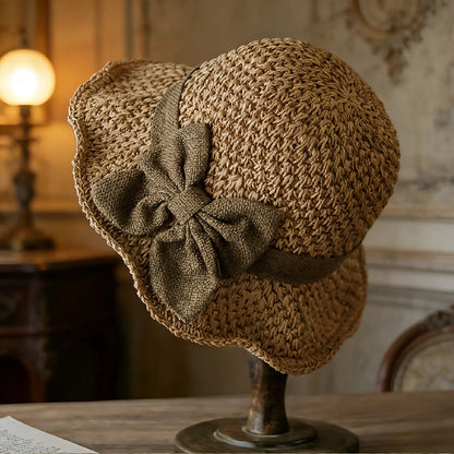 🎉 40% OFF NOW !👒Elegant Women Straw Sun Hat with Bow🎀