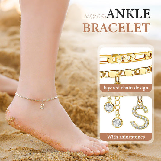 💐50% OFF! Beach Jewelry – Gold Ankle Chain, Waterproof & Salt-Resistant 🏖️🌊