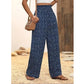 👖 40% OFF !! 🌸Women's Smocked High Waist Wide Leg Pants