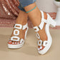👡 40% OFF NOW! ✨ Women's Chunky Heel T-Strap Sandals – Elastic Slingback, Cushioned Platform & Metallic T-Strap – Day to Night Comfort 💃