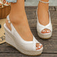 📢📢40% OFF !! ⏰Women's Casual Peep-Toe Wedge Sandals