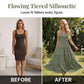 🏝️👗40% OFF !!☀️Women's Halter Neck Backless Tiered Maxi Dress