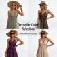 🏝️👗40% OFF !!☀️Women's Halter Neck Backless Tiered Maxi Dress