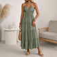 🏝️👗40% OFF !!☀️Women's Halter Neck Backless Tiered Maxi Dress