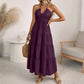 🏝️👗40% OFF !!☀️Women's Halter Neck Backless Tiered Maxi Dress