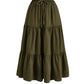 🎀Petite Power✨40% OFF！🔥Women's Casual Tiered A-Line Maxi Skirt with Drawstring Waist