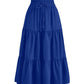 🎀Petite Power✨40% OFF！🔥Women's Casual Tiered A-Line Maxi Skirt with Drawstring Waist