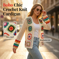 🌸Retro Hollow-Out Long Sleeve Crochet Top✨