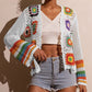 🌸Retro Hollow-Out Long Sleeve Crochet Top✨