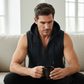 🏋️‍♂️ 40% OFF NOW! 💪 Men's Sleeveless Workout Hoodie Tank – V-Neck & Integrated Hood 🔥