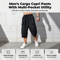 🩳 40% OFF! 🔧Men's Casual Cargo Capri Shorts – Large Pockets & Wide-Leg Fit 🌲