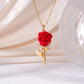 🌹Elegant Red Rose Pendant Necklace
