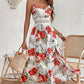 🎈 New arrival 40% OFF🌿👗Women’s Floral Print High Slit Spaghetti Strap Flowy Dress