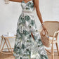 🎈 New arrival 40% OFF🌿👗Women’s Floral Print High Slit Spaghetti Strap Flowy Dress
