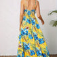 🎈 New arrival 40% OFF🌿👗Women’s Floral Print High Slit Spaghetti Strap Flowy Dress