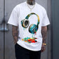 🔥 40% OFF🔥Colorful Dripping Paint Headphone T-Shirt