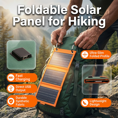 ☀️ LIMITED-TIME 50% OFF! ✨ Portable Solar Panel – Foldable, USB Charging, Weather-Resistant 🎒