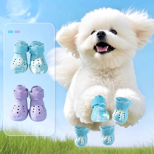 🌙Night Walker✨Breathable Glow-in-the-Dark Pet Shoes with Cut-out Design & Hook-and-Loop Closure for Small to Medium Dogs