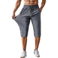 🩳40% OFF NOW! 🏃 Men's Quick-Dry Sports Capri Pants – Stretchy & Breathable with Secure Zipper Pockets – Elastic Waist & Versatile Fit 🧘‍♂️