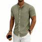 👔 50% OFF NOW! ✨ Men's Loose Fit Short Sleeve Shirt – Breathable Fabric, Casual Style & Solid Color for Everyday Comfort 🍃