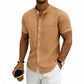 👔 50% OFF NOW! ✨ Men's Loose Fit Short Sleeve Shirt – Breathable Fabric, Casual Style & Solid Color for Everyday Comfort 🍃