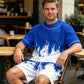 🌊 9 Super Cool Sets💥Men's Graphic Print T-Shirt & Shorts Set