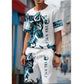 🌊 9 Super Cool Sets💥Men's Graphic Print T-Shirt & Shorts Set