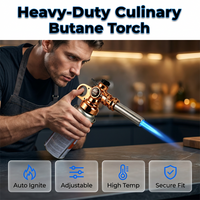 Professional Butane Torch Head with Automatic Ignition