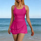⏰🔥40% OFF! 👙 Double Strap Ruched Skirted Swimsuit – Flattering, Comfortable & Perfect for Summer Vacations 🌊✨