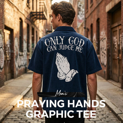 👕50% OFF !! 🔥Men's Praying Hands Graphic Tee