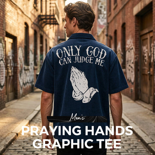 👕50% OFF !! 🔥Men's Praying Hands Graphic Tee