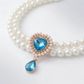 💙Paw-some Style 🐾Pet Pearl Necklace with Heart Gem Pendant