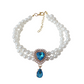 💙Paw-some Style 🐾Pet Pearl Necklace with Heart Gem Pendant