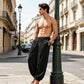 🩳Loose Comfort, Bold Edge 🖤Men's Casual Harem Pants with Elastic Ankles