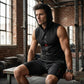 🏃 40% OFF NOW! 💪 Men’s Sleeveless Hoodie & Shorts Set – Athletic & Casual Fit – Breathable & Quick-Dry 🏋️‍♂️