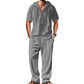 🌴Vacation Mode, Everyday Comfort 👕Men's Casual Hooded Shirt & Pants Set