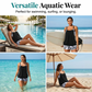 👙 Women’s Tankini with Blouson Top & Shorts – Comfortable, Modern & Perfect for Beach & Pool ☀️💦