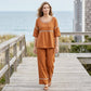 📢📢40% OFF !! ⏰Women's Casual 2-Piece Set with Eyelet Details