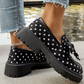 🎀👞Playful Chic, Bold Steps ✨Women's Polka Dot Bow Platform Loafers