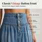 💙👗Denim Dreams, Effortless Chic 🌿Women's High Waisted Tiered A-Line Denim Maxi Skirt