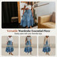 💙👗Denim Dreams, Effortless Chic 🌿Women's High Waisted Tiered A-Line Denim Maxi Skirt