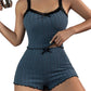 🌙Special Price Only ￡10.99!!🌸Ribbed Knit Cami & Shorts Pajama Set