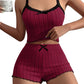 🌙Special Price Only ￡10.99!!🌸Ribbed Knit Cami & Shorts Pajama Set
