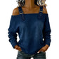 💙Denim Days, Effortless Style✨Women's Fashion Wide Strap Denim Top